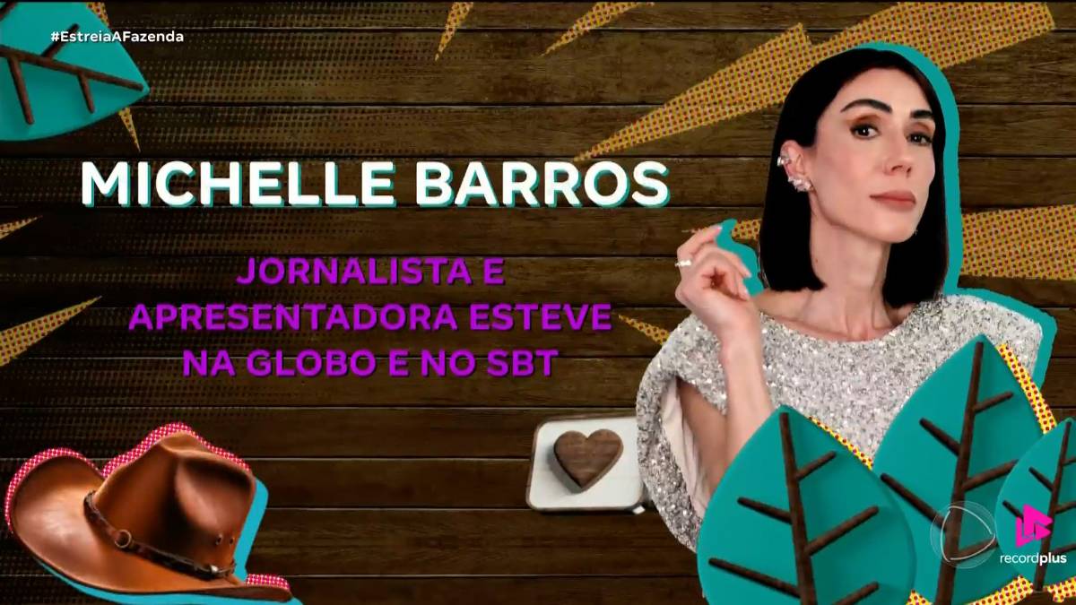 A Fazenda 17: Michelle Barros, jornalista e apresentadora, é confirmada no reality show