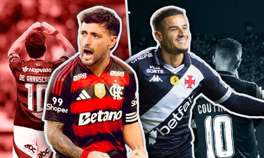 Arrascaeta e Coutinho: em alta, meias dão seguimento a histórias de camisas 10 em Flamengo x Vasco