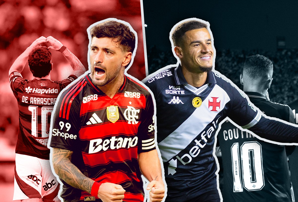 Arrascaeta e Coutinho: em alta, meias dão seguimento a histórias de camisas 10 em Flamengo x Vasco