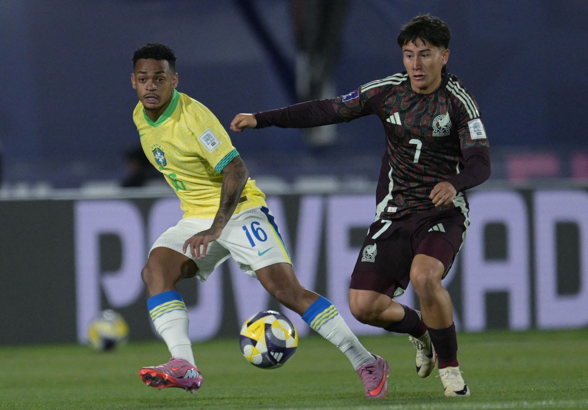Com gols de dupla palmeirense, Brasil empata com México na sua estreia no Mundial sub-20