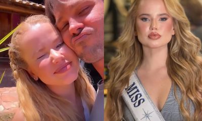 Dado Dolabella posa coladinho com Miss Gramado, Marcela Tomaszewski, em viagem para a Chapada