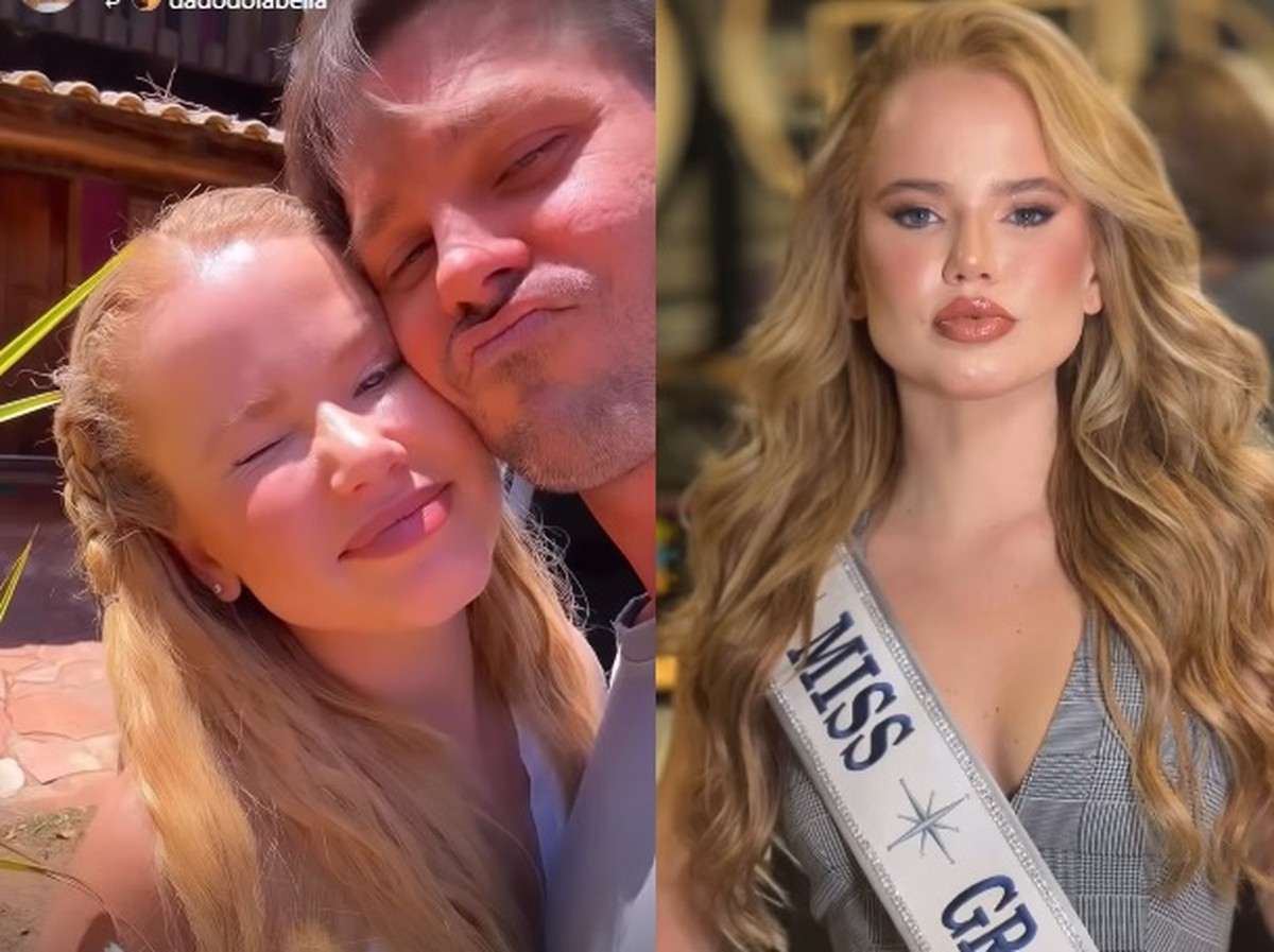 Dado Dolabella posa coladinho com Miss Gramado, Marcela Tomaszewski, em viagem para a Chapada