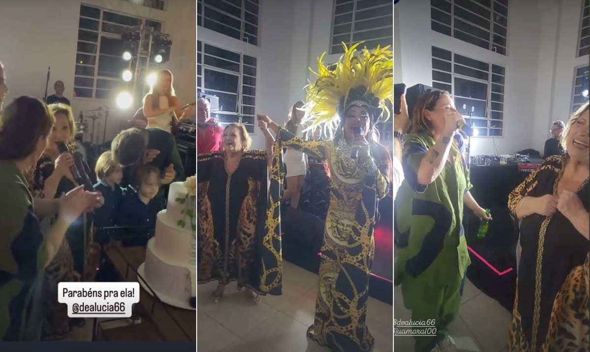 Dona Déa celebra 78 anos com festa cheia de amigos famosos, parabéns com drag queen e hits cantados com convidados