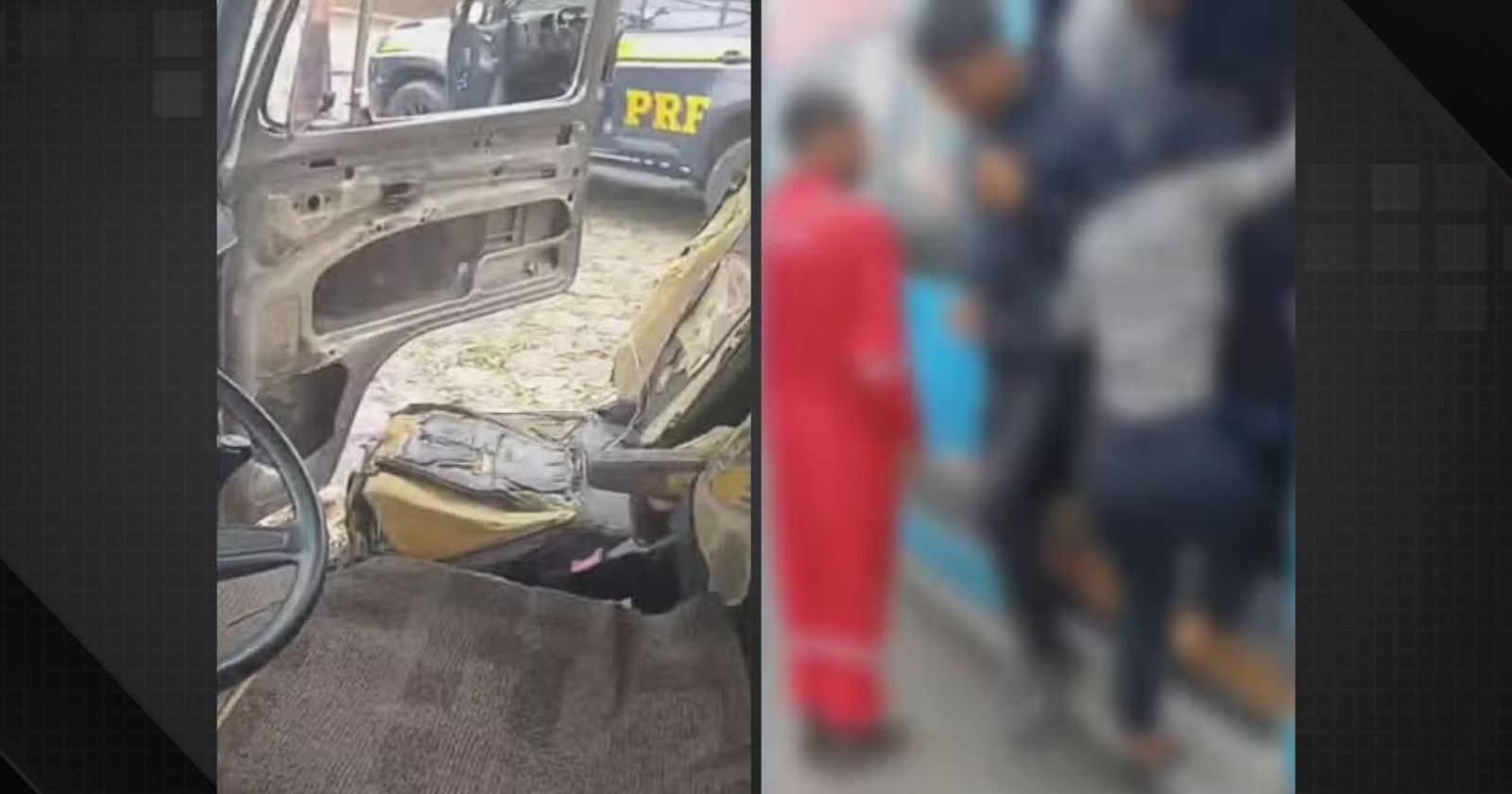 Kombi destruída e van superlotada são apreendidas na Ponte Rio-Niterói; vídeo