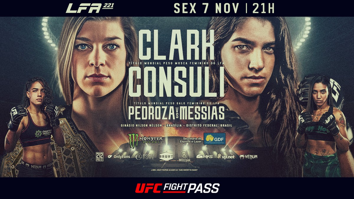 LFA 221 em Brasília terá duas disputas de cinturão mundial em novembro