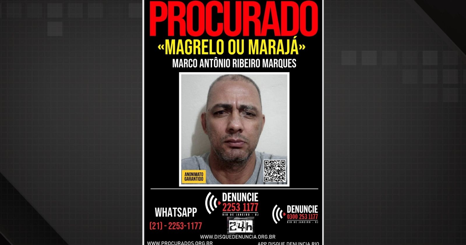 Líder do TCP é acusado de duplo homicídio em guerra de facções no Rio