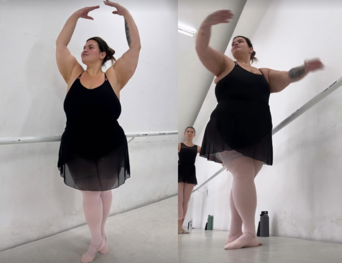 Thais Carla volta a fazer aulas de balé após perder mais de 50kg com cirurgia bariátrica