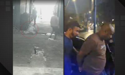 Vídeo flagra funcionário agredir patrão idoso com sacola de ferramentas