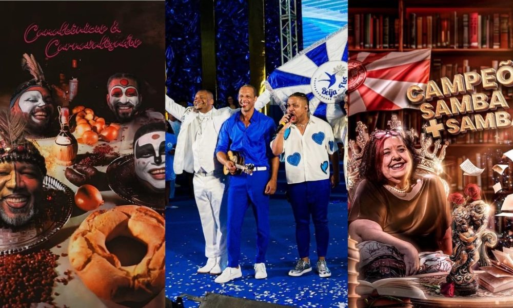Vinte compositores para um samba: após disputas nas quadras, três agremiações levarão junções à Sapucaí em 2026; saiba quais