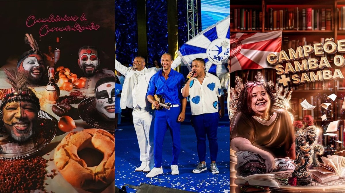 Vinte compositores para um samba: após disputas nas quadras, três agremiações levarão junções à Sapucaí em 2026; saiba quais