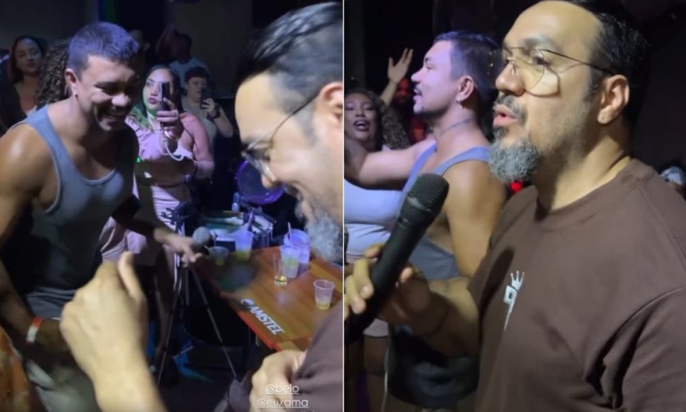 Belo e Xamã caem no samba em show para o elenco de ‘Três graças’ em bar no Rio: ‘Aquecendo as turbinas’