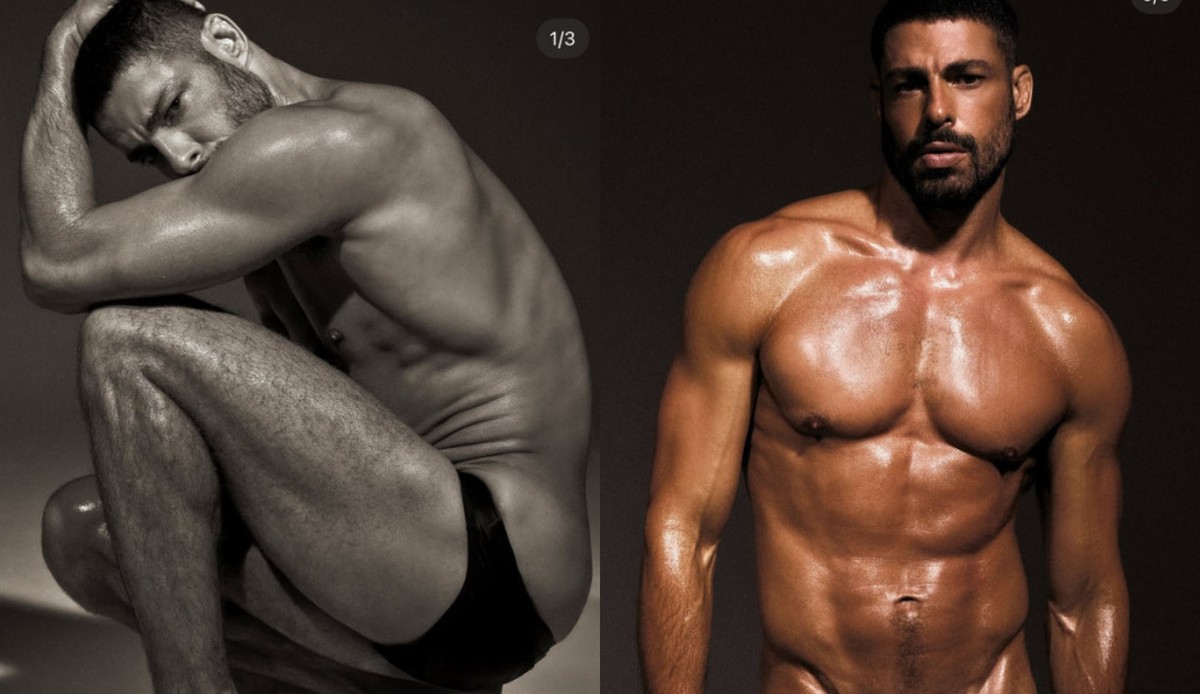 Cauã Reymond posa de sunga cavada e sem camisa em homenagem ao César de ‘Vale tudo’: ‘Clima de despedida’