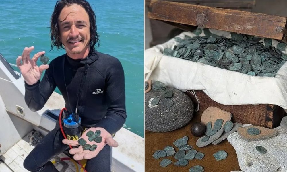 Mais de mil moedas de ouro e prata são retiradas de navio naufragado em 1715: valor de ao menos R$ 5,3 milhões