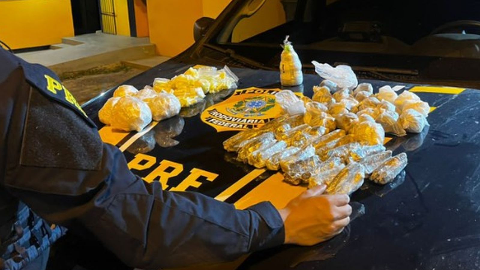 Mulher é presa com drogas e granada em ônibus na BR-101