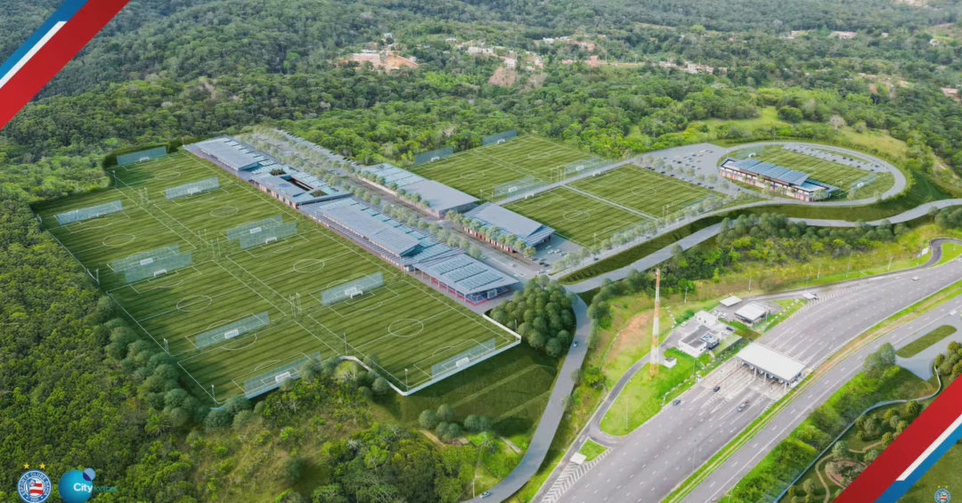 Novo CT do Bahia terá hotel, miniestádio e 12 campos de futebol; confira imagens