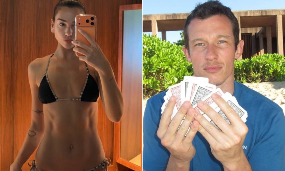 Dua Lipa publica fotos em praia do México ao lado do noivo Callum Turner